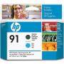 HP 91 ( C9460A ) Matte Black and Cyan Printhead - Hewlett Packard